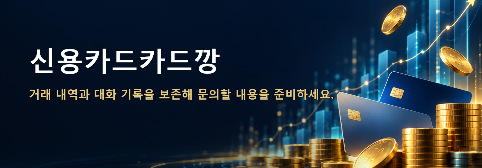 신용카드카드깡 · 거래 내역과 대화 기록을 보존해 문의할 내용을 준비하세요.